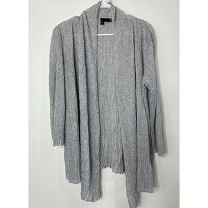 Eileen Fisher Women’s Large Sweater Knit Gray Long Sleeve Open Front Cardigan